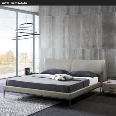 MOQ 1 Set Factory Wholesale Customized Bedroom Furniture Beds Set Italian Leather Bed Gc1729