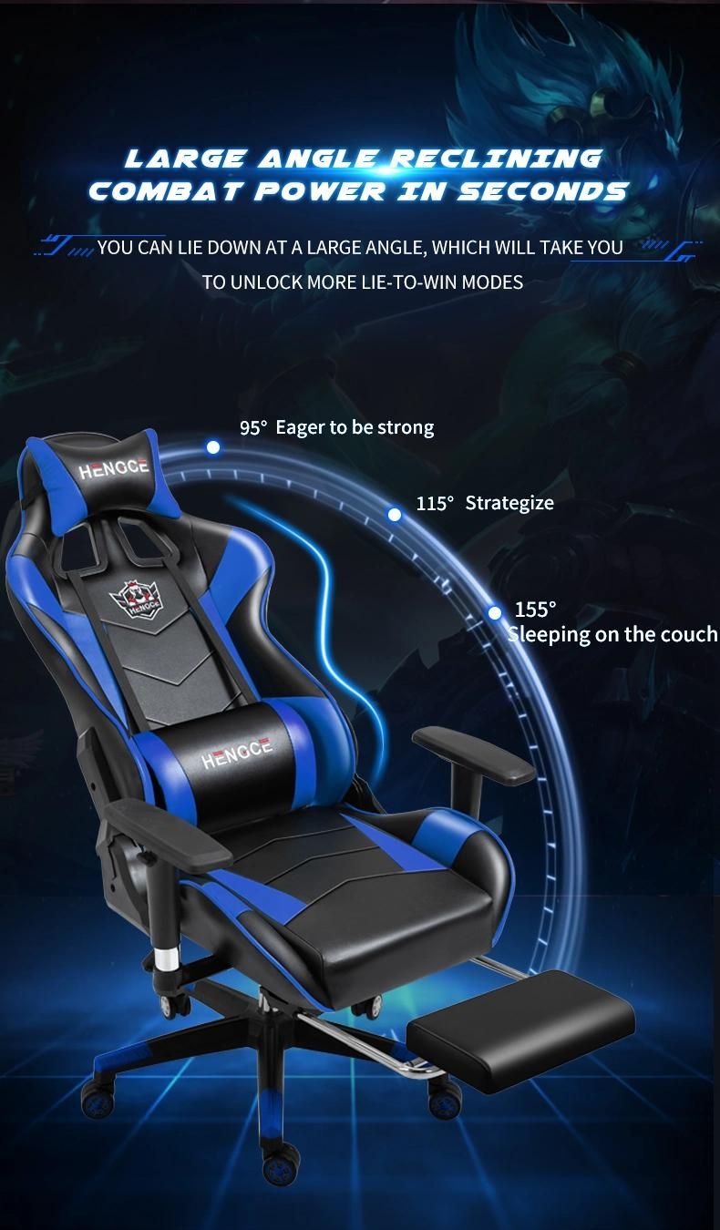 Customized China Supplier Recliner Massage E-Sport Computer Racing Gaming Chair with Lumbar Support