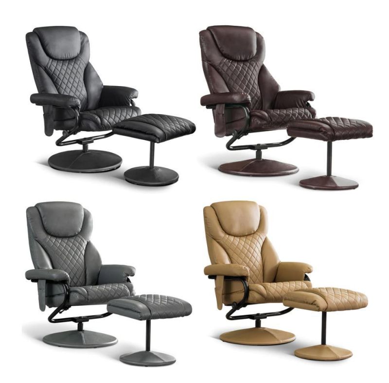 High Back Swivel Reclining Leisure Chair with Footrest