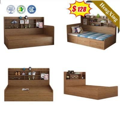 OEM ODM Wholesales Price Living Room Modern Wooden Furniture High Quality MDF Bed with Storage Cabinets