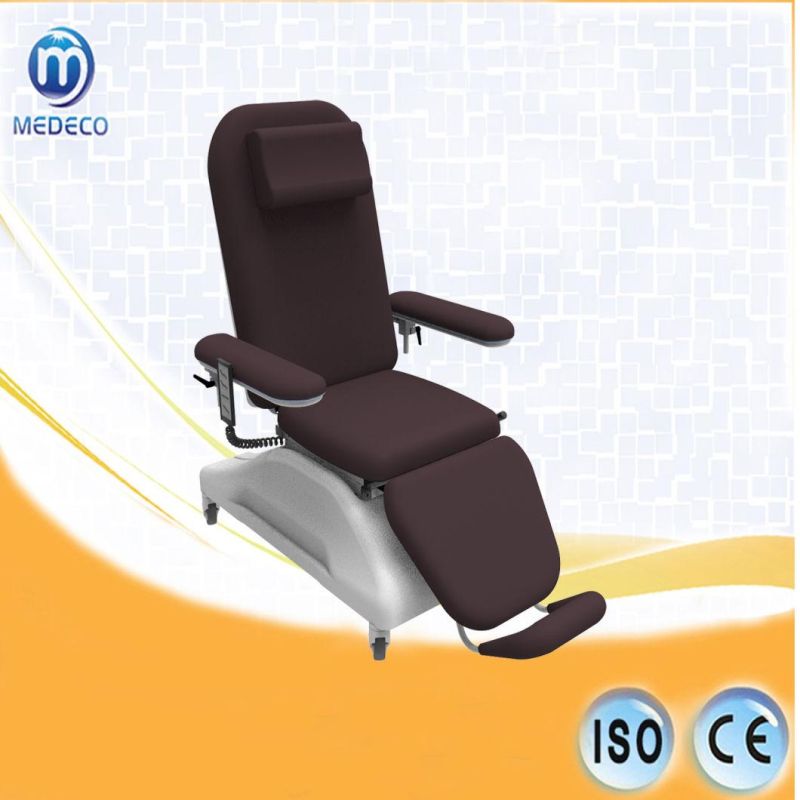 Medical Leather Steel Frame Hemodialysis Chair or Bed with CE