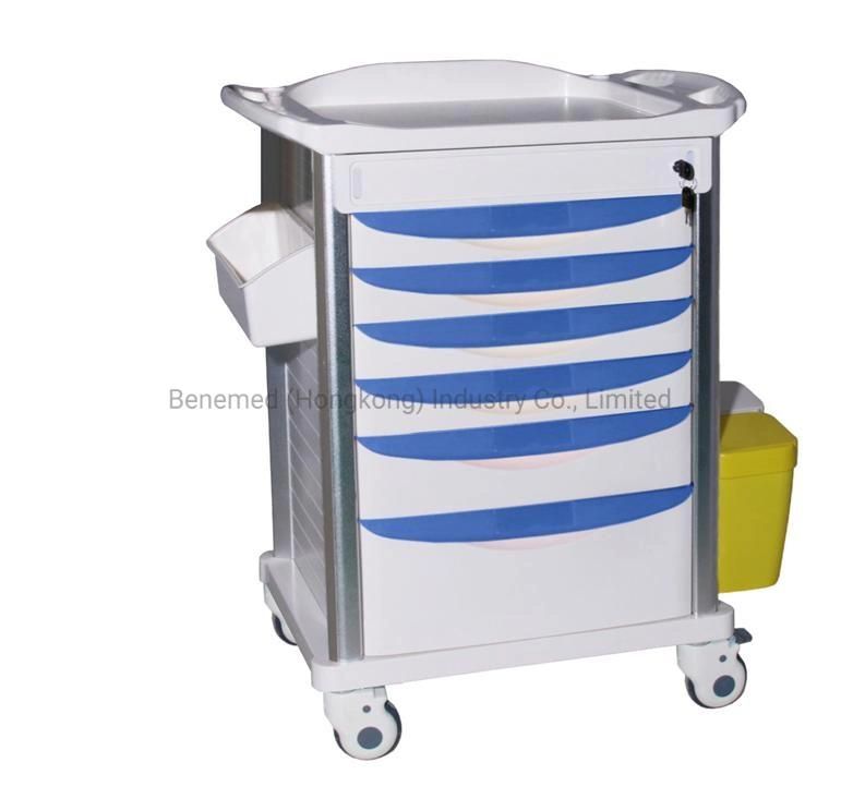 Cheap Price Hospital Clinic Furniture ABS Medical Trolly Durg Cart