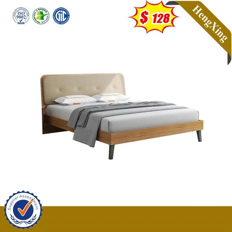 Simple Design Panel Bed Storage Queen Bed Economic European Style