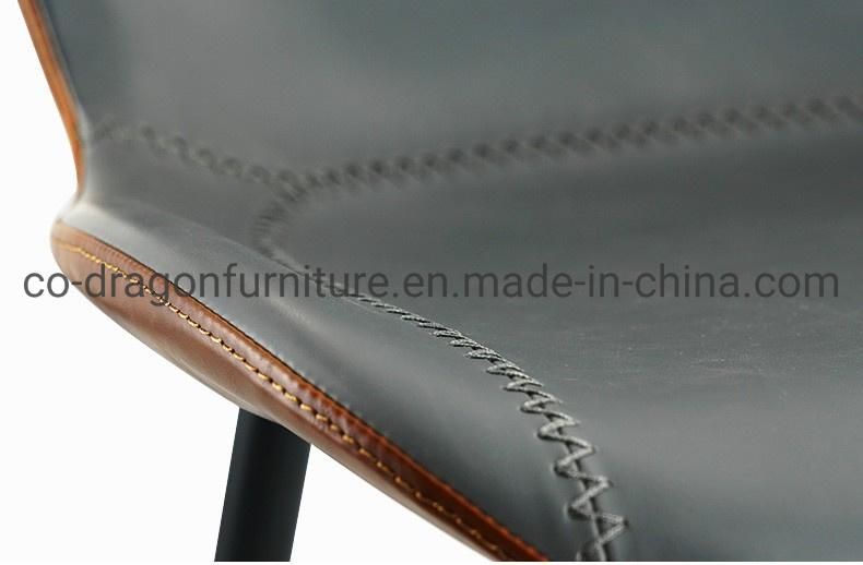 European Style Metal Legs Leather Dining Chair for Home Furniture