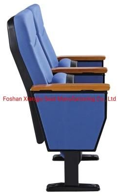 Cinema Seating Movie Theater Chair Chart Cup Holder Cheap Auditorium Chair with Sponge Cushion Plastic Back Shell Meeting Chair Mechanism