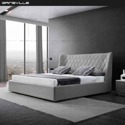 Modern Leather Bed Italian Style Bedroom Furniture Gc1825