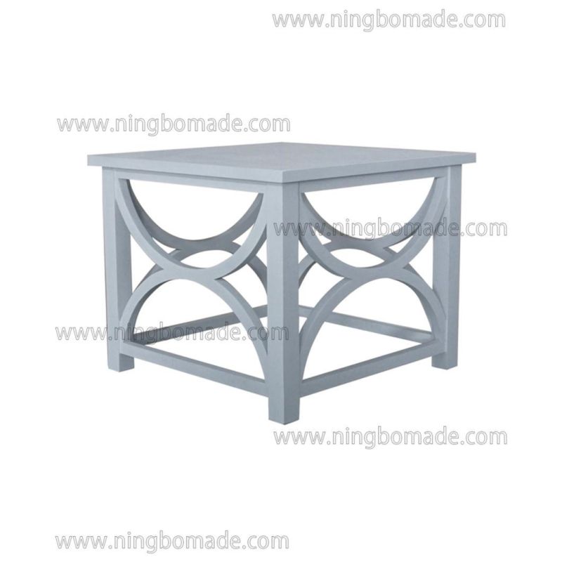 Classic Contemporary Interiors Furniture Pure White Poplar Wood Corner Table