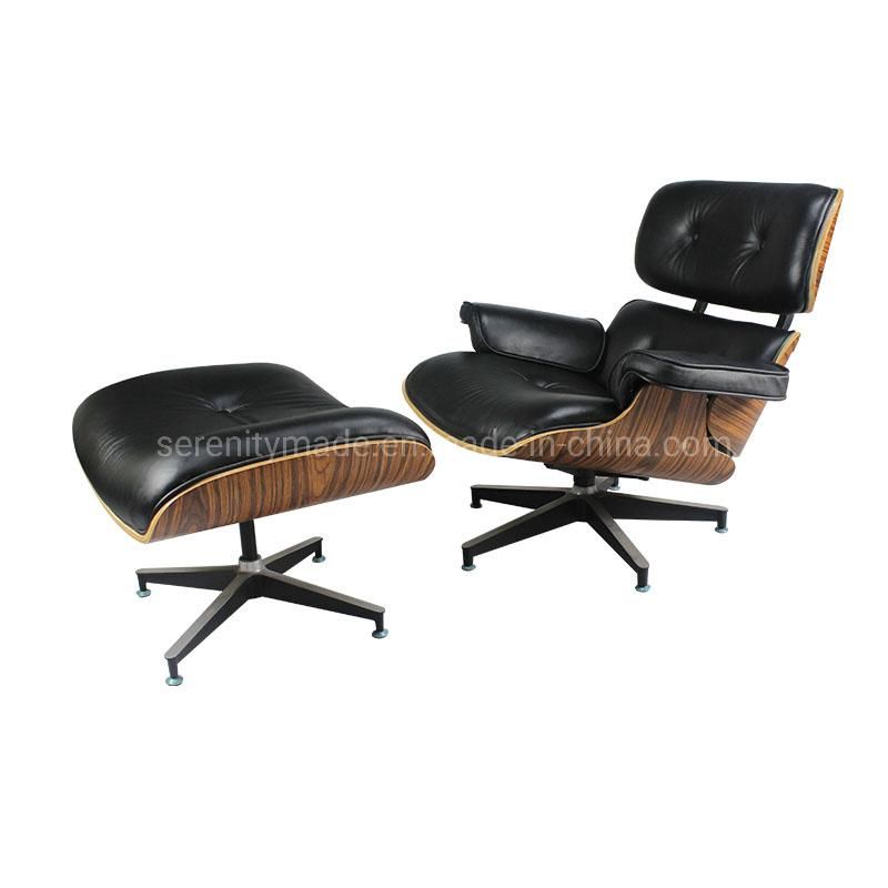 Comfortable Office Sofa Chair Set Leather Metal Wooden Sofa Chair