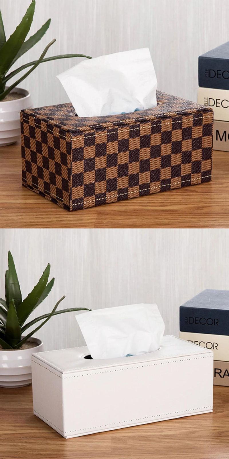 Gift Box Tissue Box Cute Small Custom Logo Leather Luxury Car Napkin Box Tissue Container Paper Tissue Box Holder
