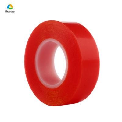 Double Sided Red 205mkm Polyester Clear Adhesive Tape (BY6965R)