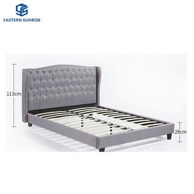 Modern Design Hotel Home Bedroom Furniture King Queen Single Fabric Leather Bed