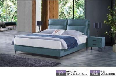 Factory New Arrival Upholstered Bedroom Furniture Double King Size Leather Wall Bed
