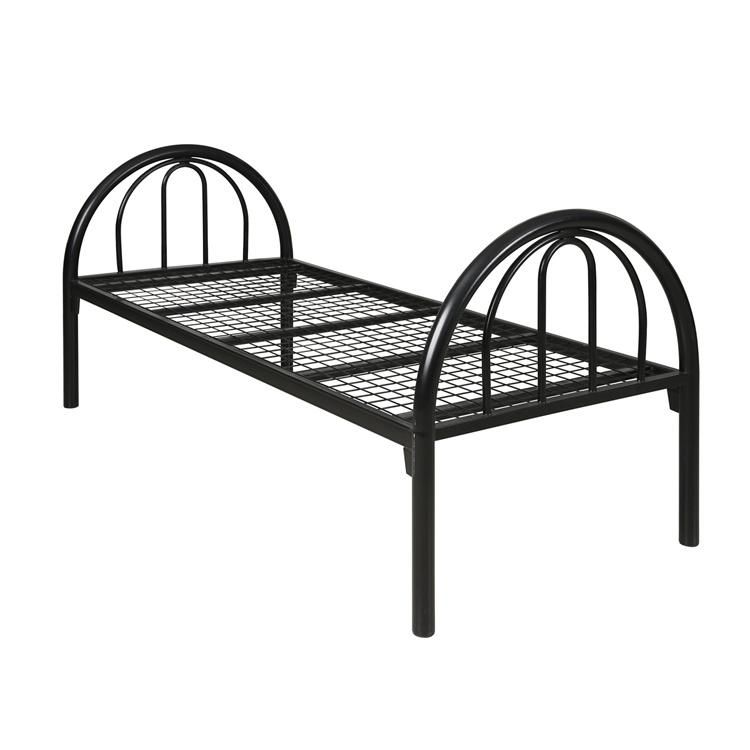 High Quality Single Metal Bed Frame Staff Dormitory Iron Bed Steel Single Beds