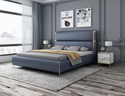 Light Luxury Fashion Design Double Soft Bed Home Furniture Bed