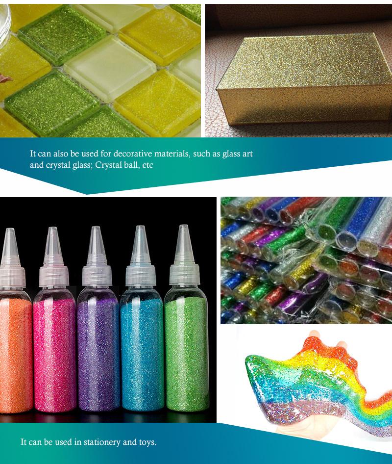 Pet Rainbow Iridescent Placer Gold Eco Friendly Gel Paint Chunky DIY Accessories Glitter for Resin Art