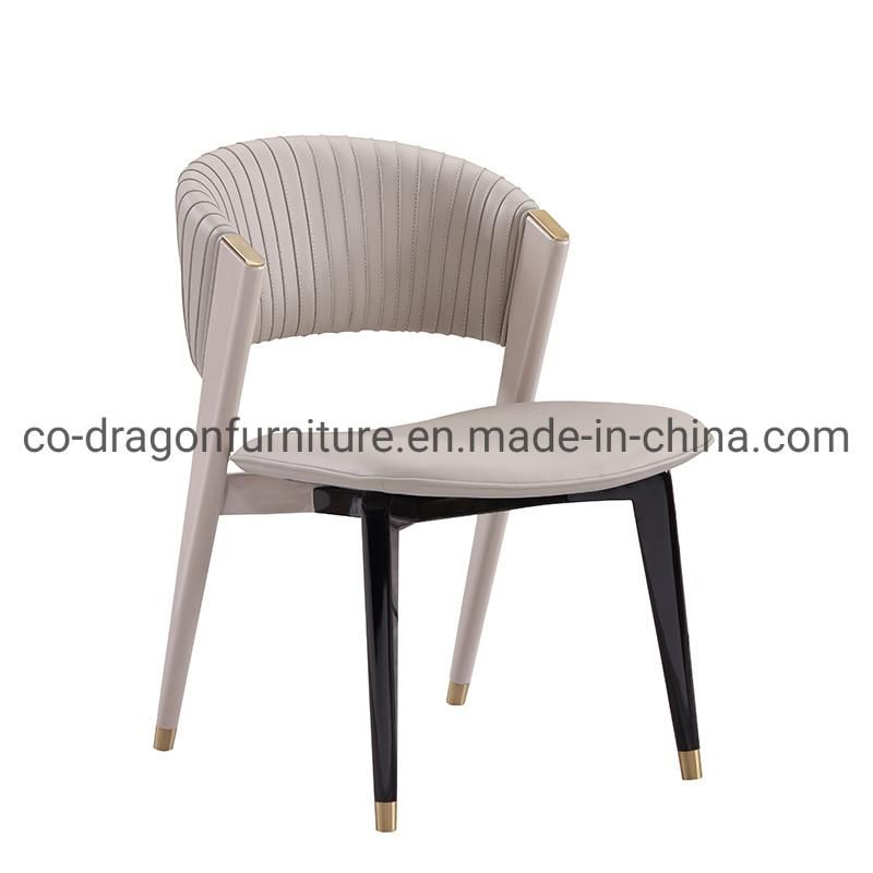 2021 New Design Wooden Leather Dining Chair for Modern Furniture