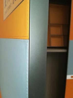 High Quality Microfiber Leather Closet Door in Orange Color