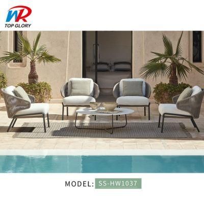 Top Selling Patio Furniture for Elegant PE Wide Wicker Sofa Lounge Set