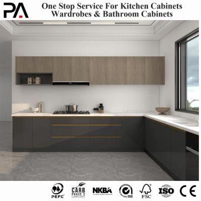 PA Industrial Design Readymade Termite Proof Knock Down Acrylic Grey Kitchen Cabinet Furniture