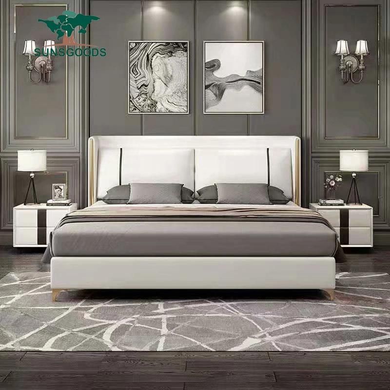 Modern Mattress Sofa Hotel MDF Wooden Home Bedroom Furniture King Wall Bed