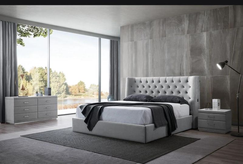 Hot Sale Home Furniture Modern Bedroom Furniture Bed King Bed Fabric Bed Leather Bed Sofa Bed Wall Bed in Modern Style