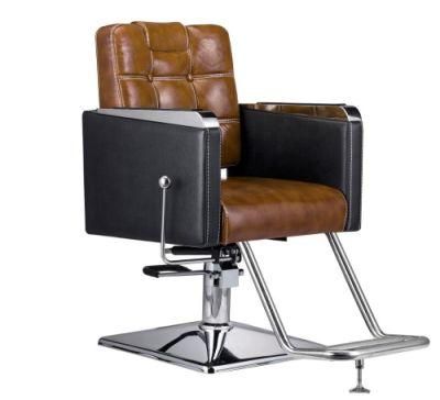 Hl-1182 Salon Barber Chair for Man or Woman with Stainless Steel Armrest and Aluminum Pedal