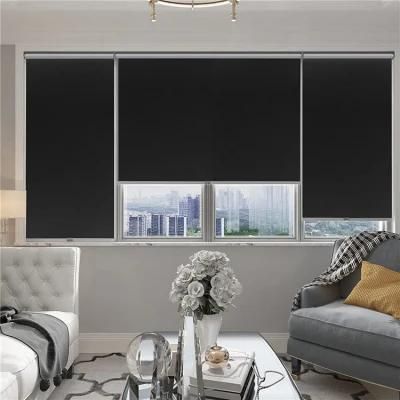 100% Blackout Anti-UV PVC Fiberglass Blinds Roller Window Curtain Fabric 440GSM