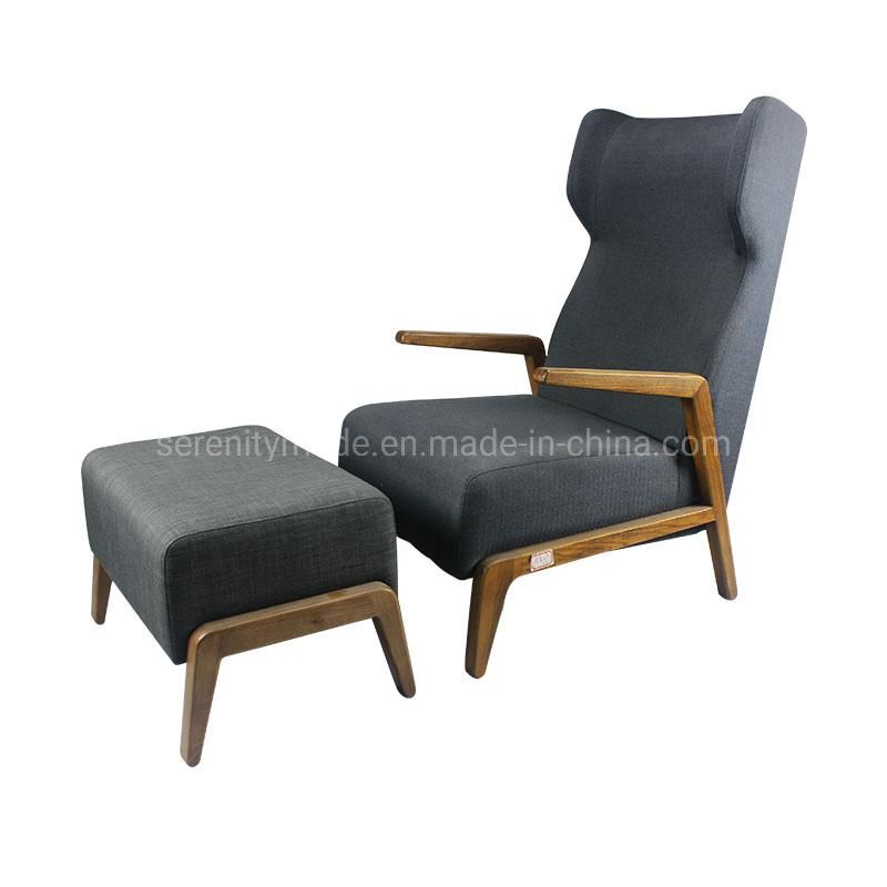 Comfortable Office Sofa Chair Set Leather Metal Wooden Sofa Chair