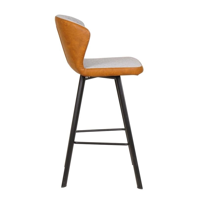 Hot Sale Furniture Fabric Bar Stool Modern Design Metal Frame Bar Chair