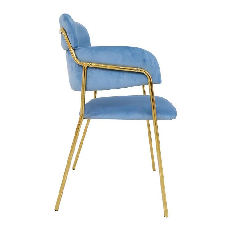 Modern Commercial Grade Restaurant Furniture Leather Solid Iron Wire Frame Colorful Dining Chair