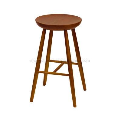 Modern Style Ash Solid Wood Bar Stool Chair (SS-03)