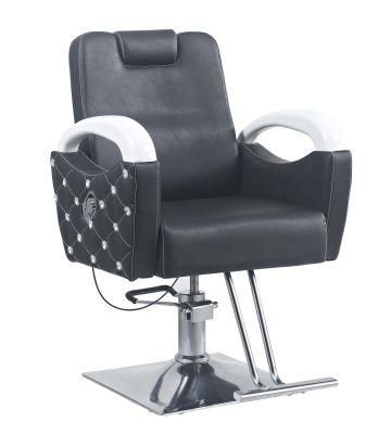 Hl- 1074 2021 Salon Barber Chair for Man or Woman with Stainless Steel Armrest and Aluminum Pedal