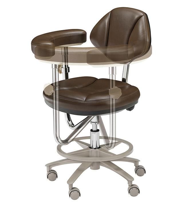 Real Leather Dentist Stool for Doctor Chair