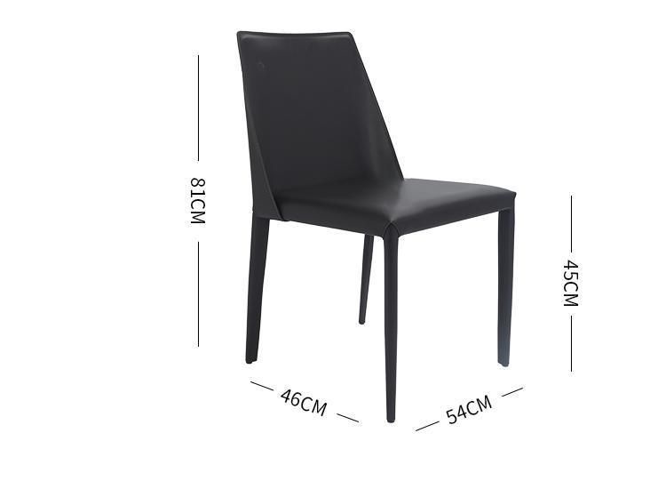 Luxury Design Home Restaurant furniture Black PU Leather Dining Chair