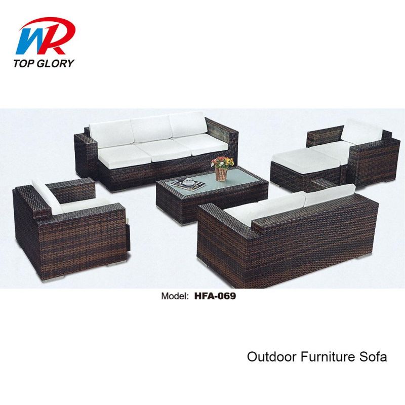 Outdoor Rattan Sofa Simple Courtyard Tea Table Combination Romantic Leisure Rattan Chair