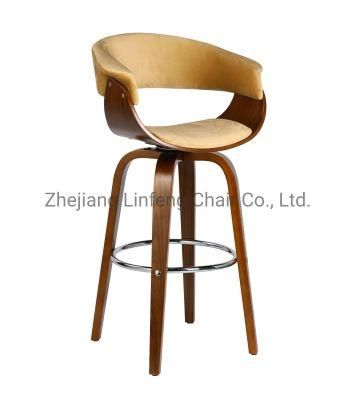 Hot Selling Soft Bag Black PU Leather Restaurant High Bar Chair