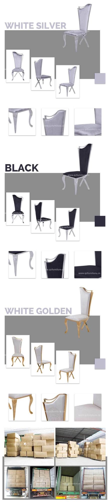 Modern Black Velvet Stainless Steel Dining Chairs