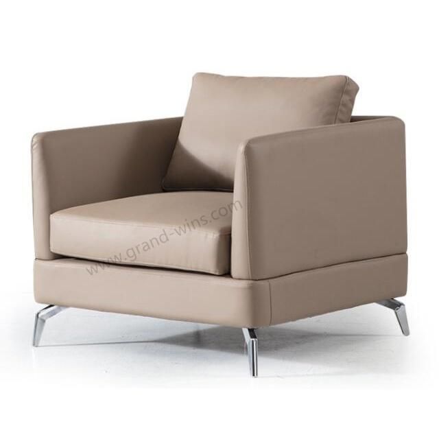 Living Room Furniture Metal Frame Leather Sofa for Hotel Bedroom