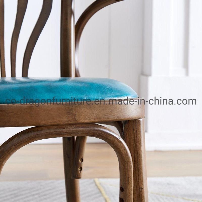 High Quality Wooden Dining Chair with Leather for Dining Furniture