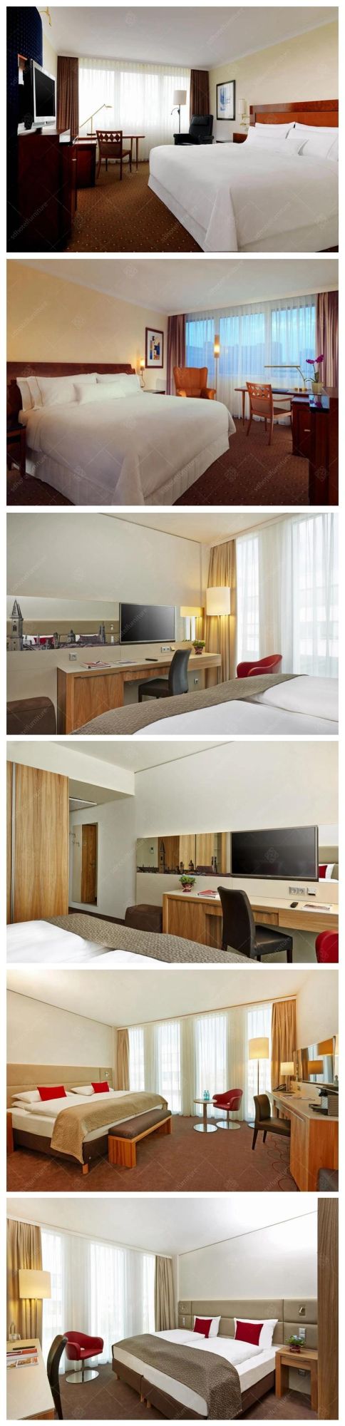Contemporary Design Wooden Hotel Bedroom Furniture Sets for Sale
