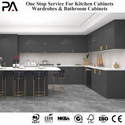 PA High Quality Gold Handle Complete Shaker Style 10X10 Modern Design Kitchen Cabinet