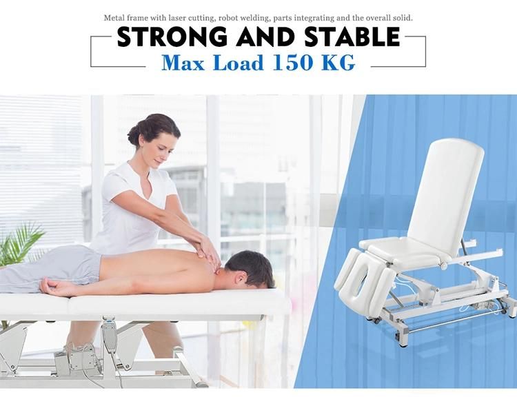 Electric Examination Table Furniture Use in Hospital with 3 Sections