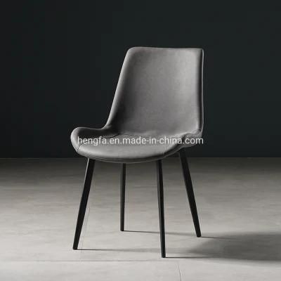 Nordic Modern Furniture Iron Negotiation Office Leather Dining Chairs