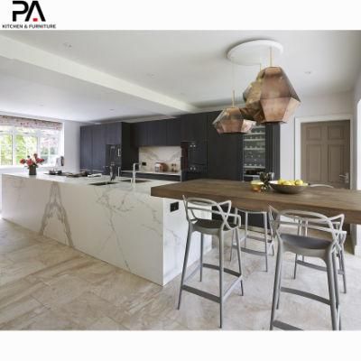 Australian Modular Kitchen Black and White Melamine Kitchen Cabinets