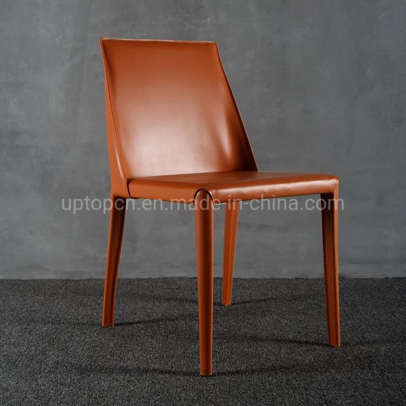 (SP-LC828) Modern Classic Design Chair Durable Saddle Leather Dining Chair