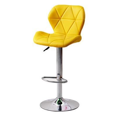 Chaises Salle a Manger Bar Chair Bar Stool PU Leather Chair Modern China Yellow Bar Furniture Home Bar Commercial Furniture Synthetic Leather