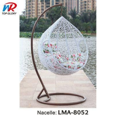 Hot Sell Outdoor Hanging Rattan Egg Shape Chair Leisure Wicker Patio Swing Chair