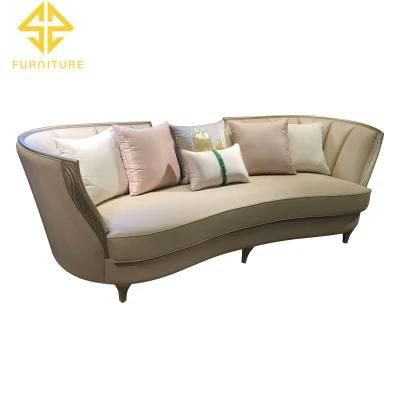 Post Modern Luxury Hotel Furniture Italian Napa Leather Sofas Couches Tufted Chesterfield Loveseat Leather Sofa