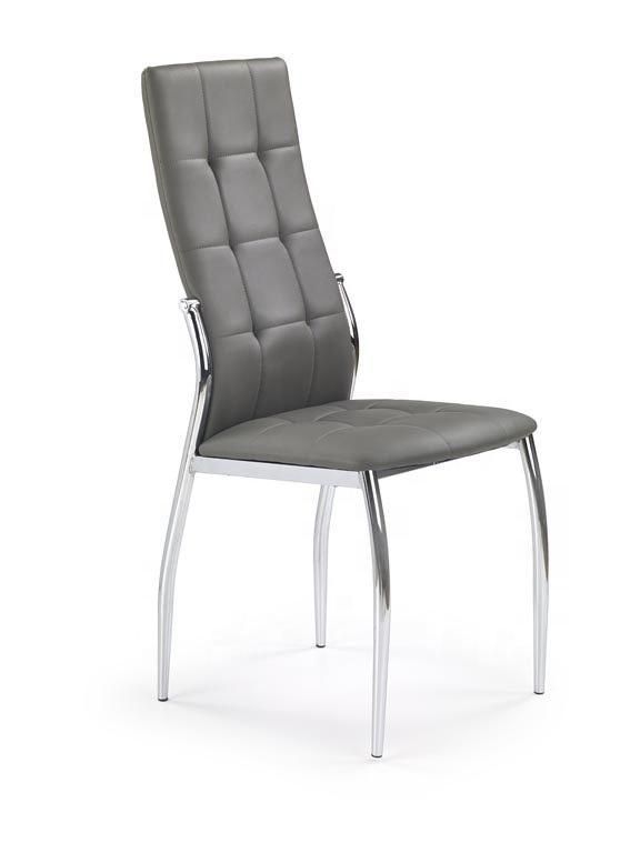 Modern Home Furniture Restaurant Furniture Colorful PU Leather Dining Chair with Chromed Legs for Living Room