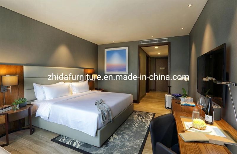 Foshan Factory Commercial Modern Design Custom Made Hotel Furniture Bedroom Set King Size Leather Bed